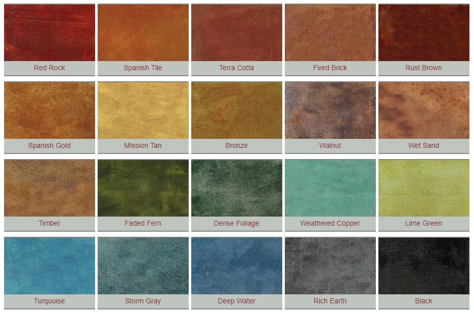 stained concrete sample