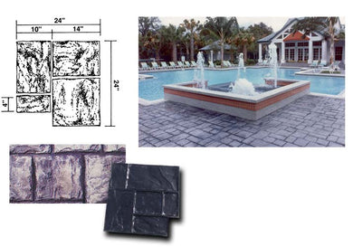 Notched Ashlar Slate Stamp